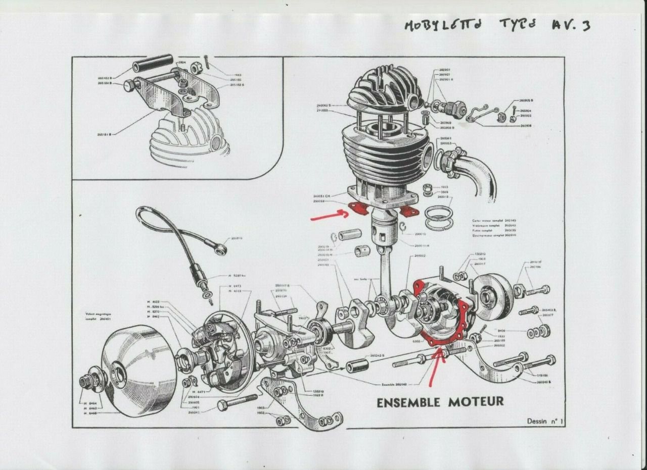Joints Mobylette Motobécane AV 32 – Pour Vélo Moteur Et Moto Ancienne
