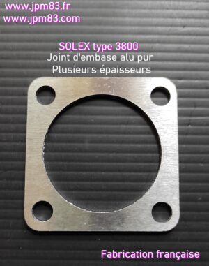 Joint d'embase aluminium SOLEX type 3800 ép 1.5 ou 2 mm