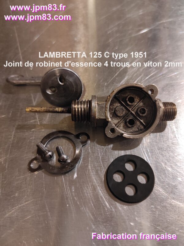 joint Viton pour robinet d'essence Lambretta 125 c type 1951